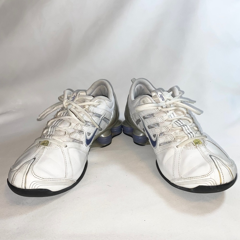 Nike Shox VT White Metallic Silver Blue Womens Running Shoes 312756-141 Size 8 - Picture 8 of 16